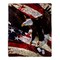 Fluffy Plush Throw Blanket 50 X 60 Inch - American Flag Bald Eagle Print Lightweight Bed Couch Plush